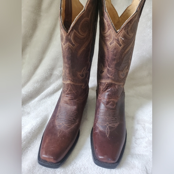 J.B. Dillon Western Cowgiel Boots Sz 9 B Brown - Picture 5 of 8